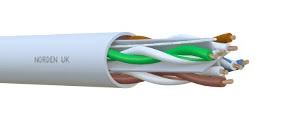Norden Category 6A U/UTP 4pair 24AWG Grey 305mtr/Roll